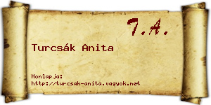 Turcsák Anita névjegykártya